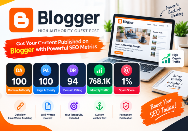 I Will Publish Your Guest Post on High Authority Blogger DA 100 DR 94 Site