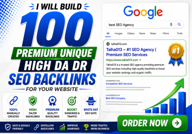 I Will Build 100 Premium Unique DA DR SEO Backlinks for Your Website