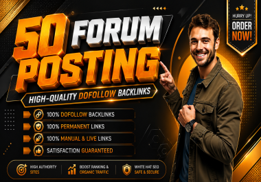 I will build 50 manual forum backlinks for SEO and Google ranking
