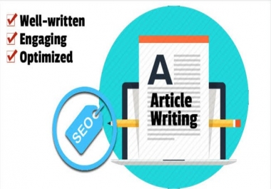 Manually Written Seo friendly Article on any niche in 24hours