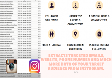 VA Instagram Target,  Web Scrapping,  Lead Generation,  Data mining