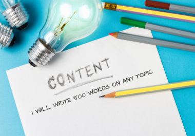 I will write an article with 500 words on any topic