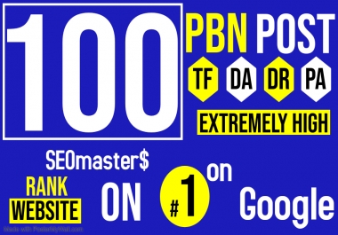 100 DR50+ PBN Homepage Backlinks for Google Page 1 in 2026