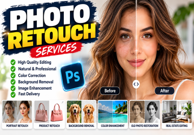 I will professionally retouch and enhance your photos