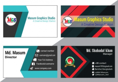 Design an unique and stunning Professional Business card with source file within 24 hours