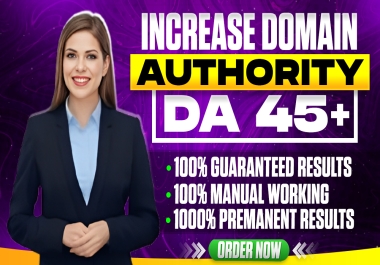 Increase MOZ Domain Authority DA 40+ And PA 30+ with Safe SEO Backlinks - Permanent non-drop Boost