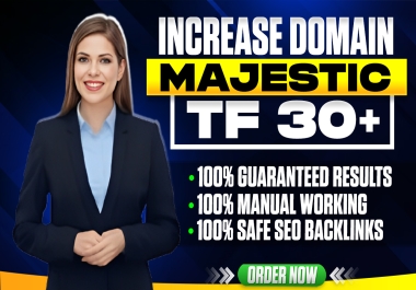 Increase Domain Majestic Trust Flow Rating TF 30+ Guaranteed With Authority SEO Backlinks