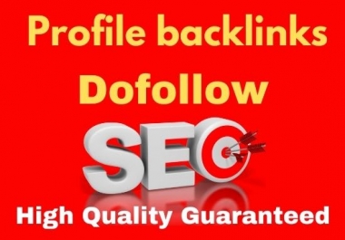 20 SEO Profile Backlinks on DA 70 to 80+