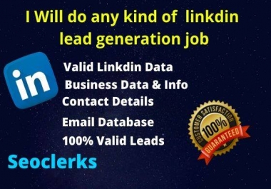 I will do any kind of lead generation job