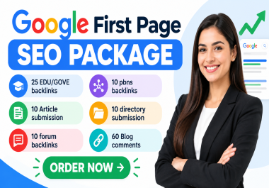 Google First Page Ranking SEO Package Get EDU/GOV Links,  PBNs,  Article Submission And Many More