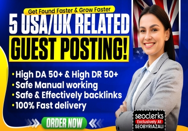 5 Premium Guest Posts Backlinks on USA & UK Google News Approved Websites Casino/Adult Not Allowed
