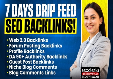 Rank Your Website On Google With 7 Days Drip Feed SEO Backlinks Link Building Service