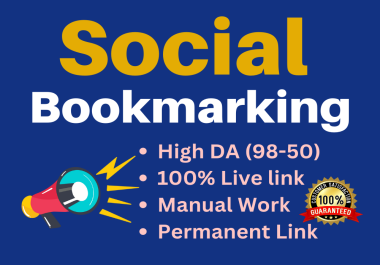 100 Social bookmarking backlinks for your website ranking DA-50+