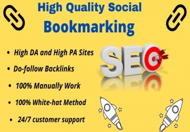 Manually do 50 Social Bookmarking SEO backlinks for your website ranking.