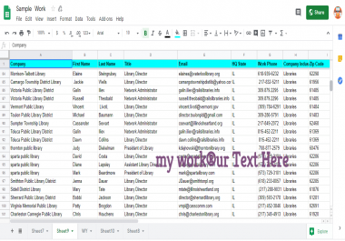 I will search personal and business email with manually search