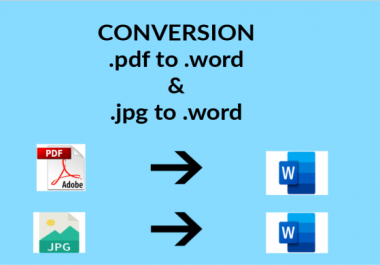 CONVERSION. pdf to. word &amp. jpg to. word