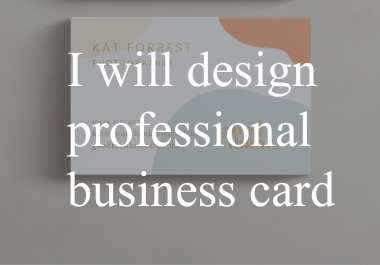 I can do professional business card & visiting card with print ready file