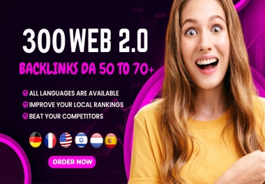 300 High Authority Web 2.0 Blog SEO Dofollow Backlinks