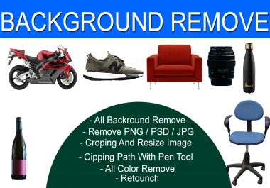I will remove any backgrounds from 5 photo