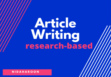 I will write an expertly researched 1000 words article in 24 hours