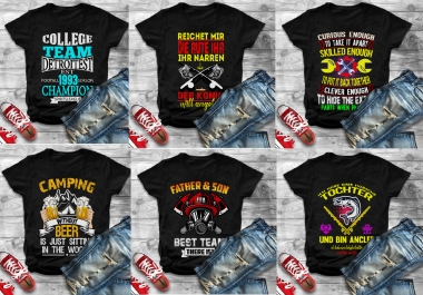 I will create an eye catching custom t shirt design