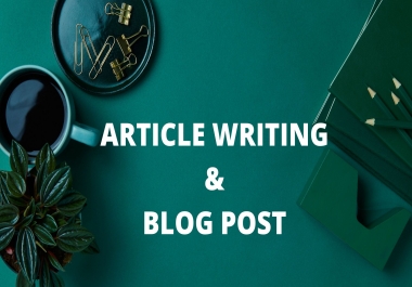 I will write articles and blog post