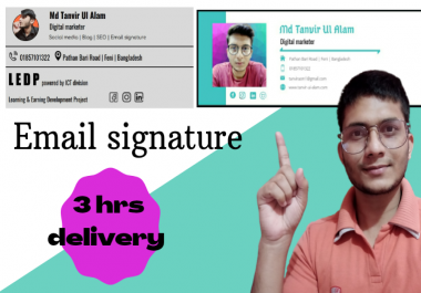 I will create html email signature or clickable email signature.