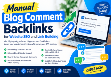 Manual Blog Comment Backlinks for Website SEO and Link Building