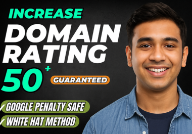 I will increase ahrefs domain rating dr 50 with high authority SEO backlinks