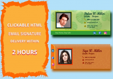 I will design Professional Clickable HTML Email / Gmail signature.