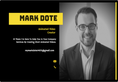 I will create an an animated video clip for your desired services