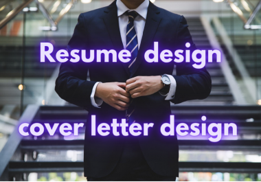 I will design infographic resume,  cv and cover letter