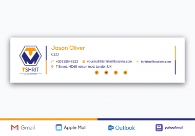 I will create professional clickable HTML signature for any email services