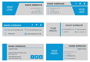 clickable responsive HTML email signature.