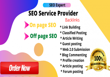 I will do high da dofollow backlinks for SEO service