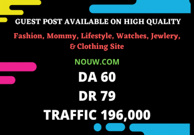 I will publish high quality SEO guest post on my da 60 and da 79