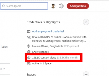 Promote your website 10 HQ Quora Answer for targeted traffic