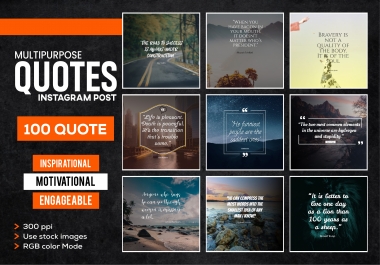 I will design 100 motivational quotes, inspirational quotes, image quotes
