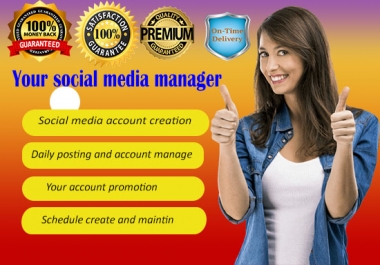 I will be your online Social media manager and content creator