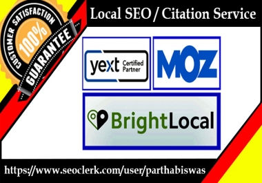 I will do local SEO citation from yext,  moz and brightlocal