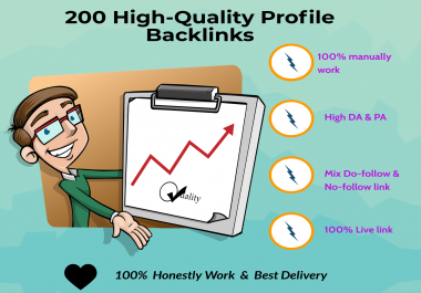 Crete 200 High Quality Profile-Backlinks With High DA 40-90+