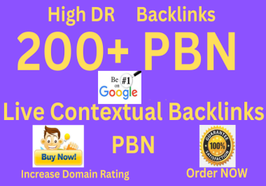 Parmanent Verified 200+ powerful DR PBN Backlinks to rank Domain Rating