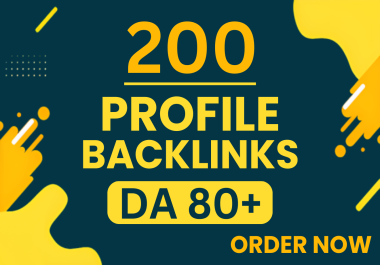 Manually 200 High Authority White hat Profile Backlinks Top Ranking SEO Service