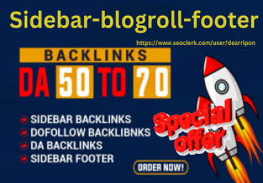 PERMANENT powerful 300+ SIDEBAR & FOOTER & BLOGROLL DA50-70+ PBN DOFLLOW BACKLINKS