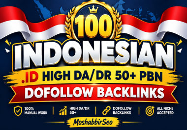 100 Indonesian DoFollow Backlinks from High Authority Websites