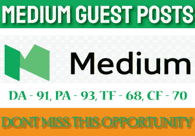 Write And Publish A Guest Post On Medium-Boost your seo Rank