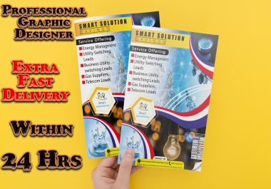 I will design a professional flyer,  brochure for you