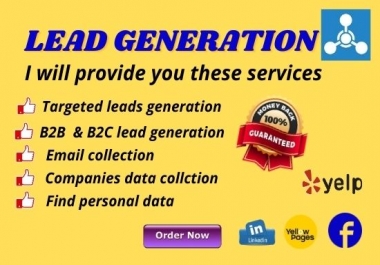 I will provide 20 LinkedIn Lead generation and B2B/B2C leads