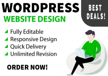 I will create a stunnin,  responsive and unique design website within short time period