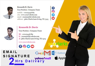 I will create a clickable email signature for outlook and Email